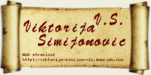 Viktorija Simijonović vizit kartica